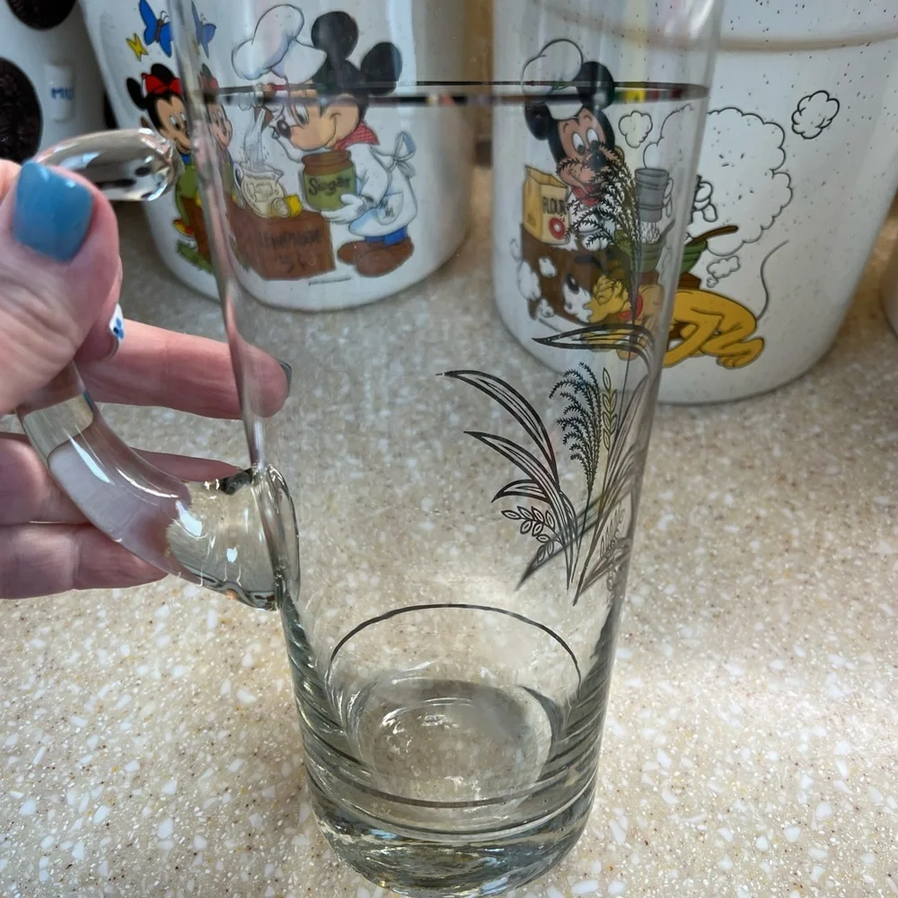 Vintage West Virginia cocktail Glass Pitcher MCM 1960’s 1970’s